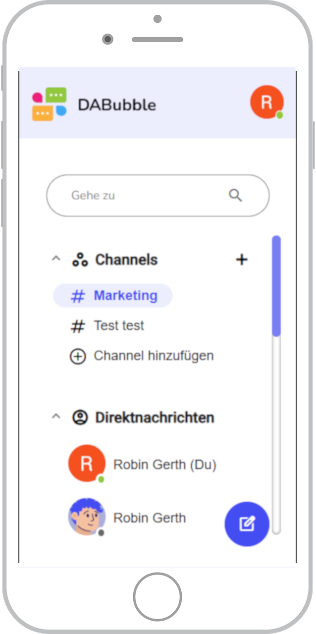 DaBubble chat app preview