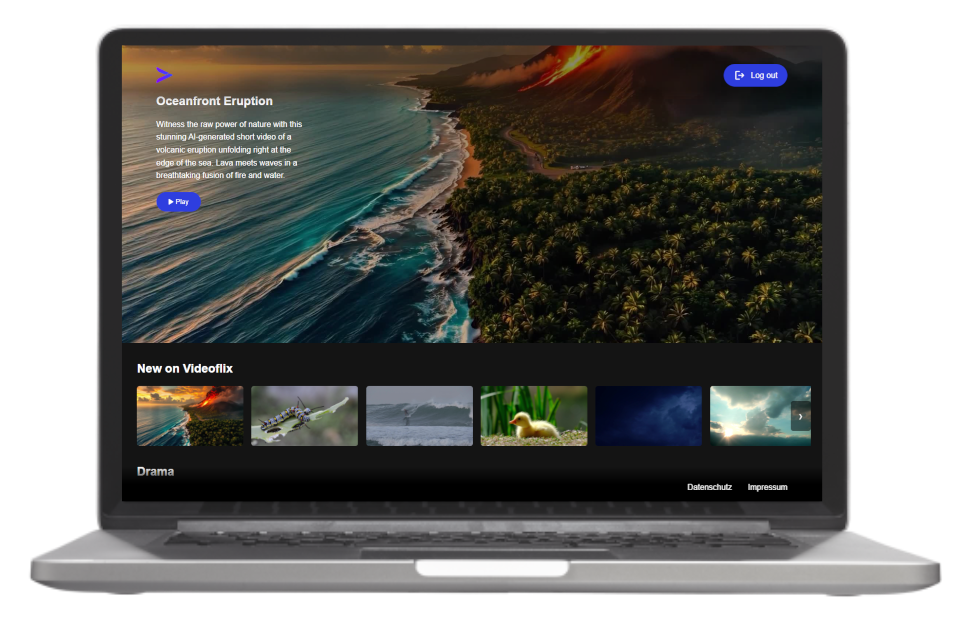 Videoflix streaming platform preview